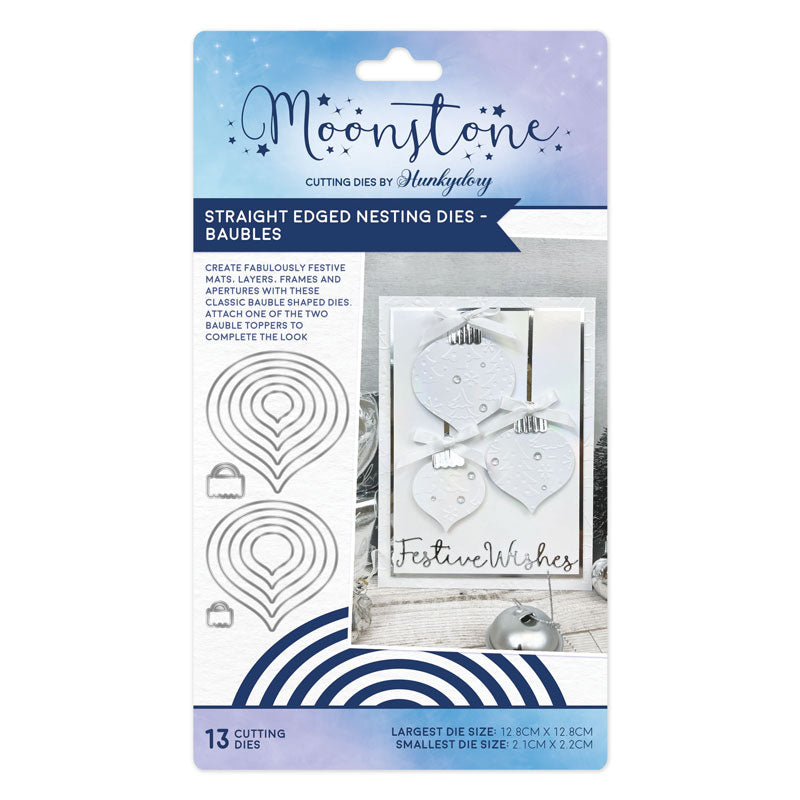 Moonstone Dies - Straight Edged Nesting Dies - Baubles — Ecstasy Crafts