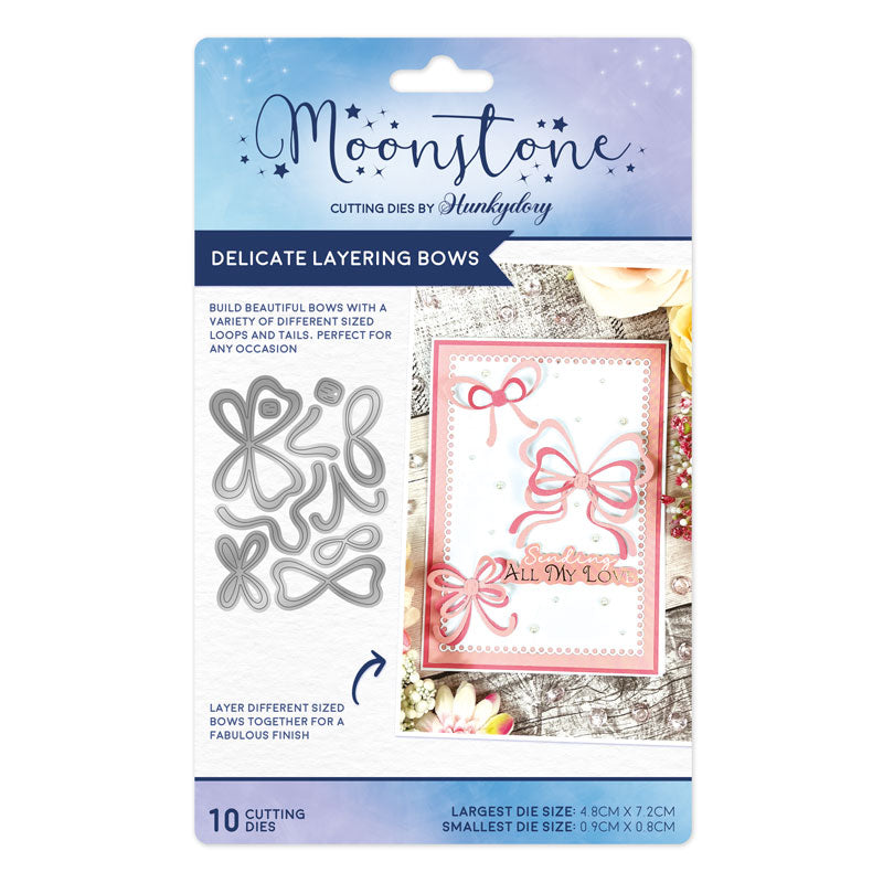 Moonstone Dies - Delicate Layering Bows — Ecstasy Crafts