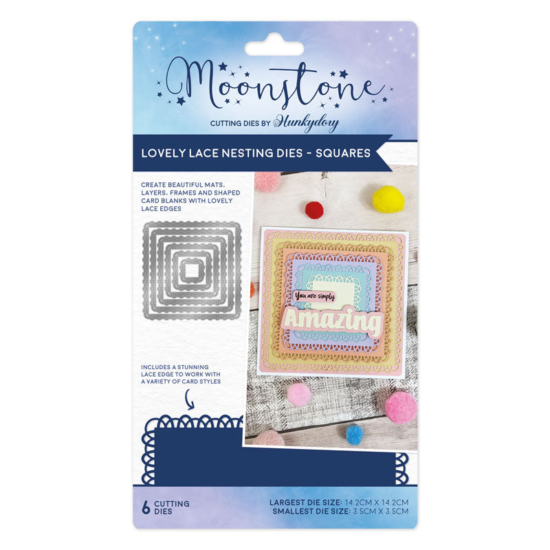 Moonstone Dies - Lovely Lace Nesting Dies - Squares — Ecstasy Crafts