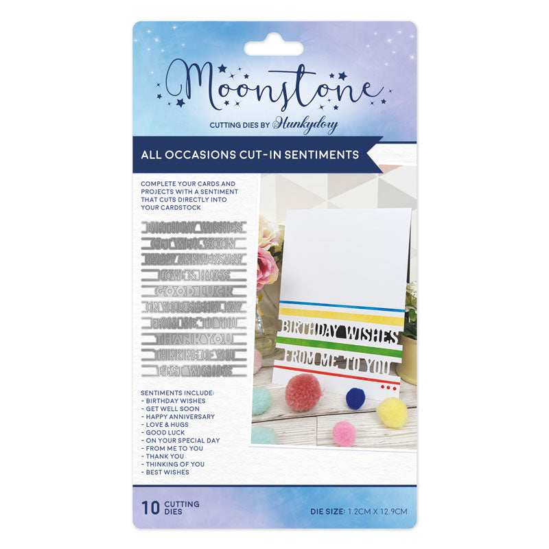 Moonstone Dies - All Occasions Cut-In Sentiments — Ecstasy Crafts