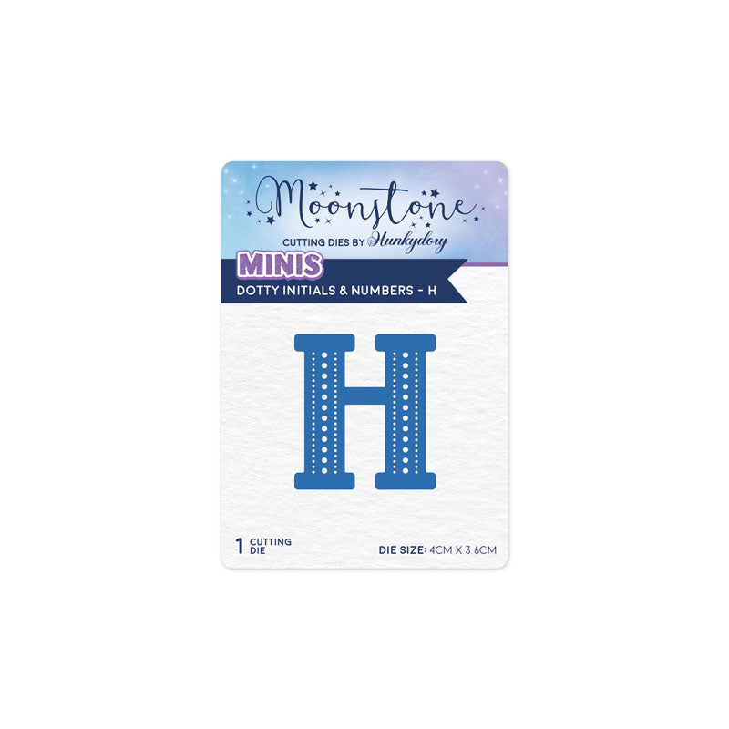Moonstone Dies - Dotty Initials & Numbers - H — Ecstasy Crafts
