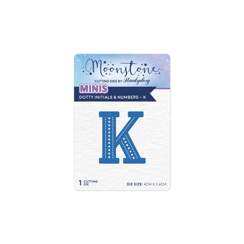 Moonstone Dies - Dotty Initials & Numbers - K — Ecstasy Crafts