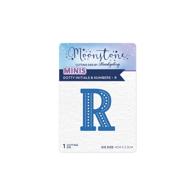 Moonstone Dies - Dotty Initials & Numbers - R — Ecstasy Crafts