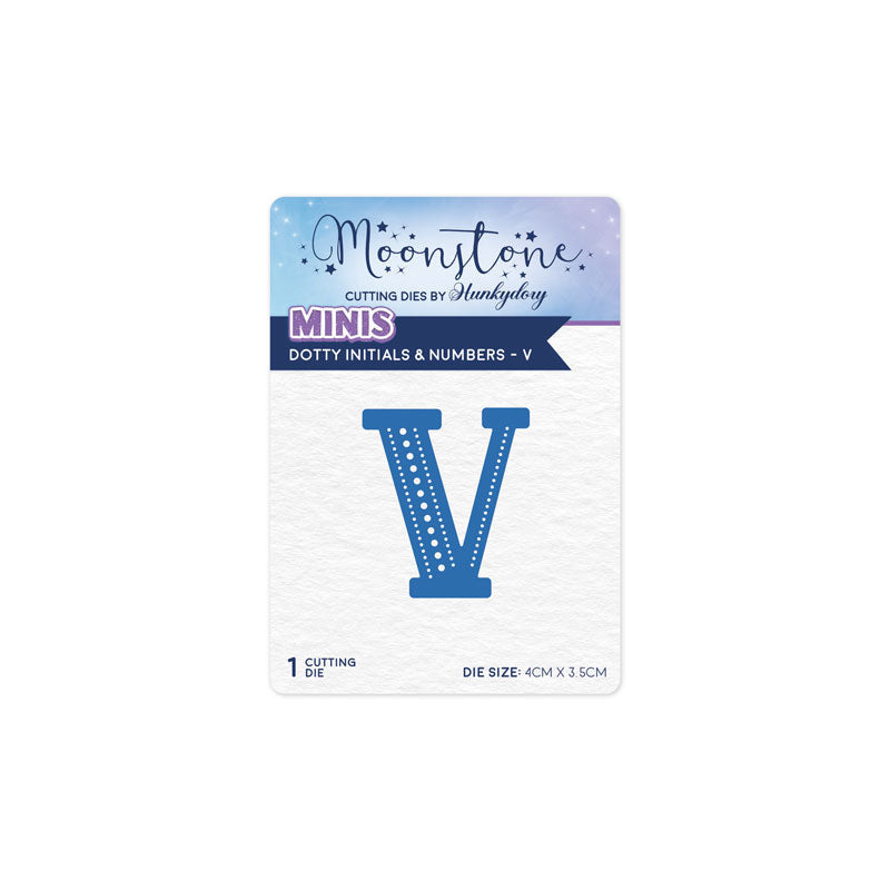 Moonstone Dies - Dotty Initials & Numbers - V — Ecstasy Crafts