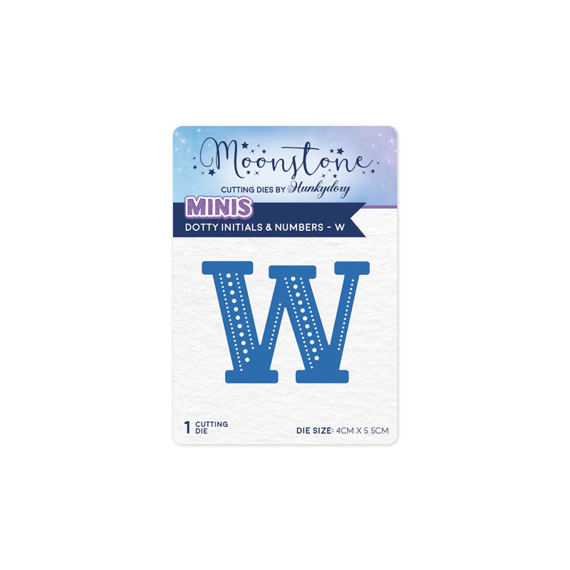 Moonstone Dies - Dotty Initials & Numbers - W — Ecstasy Crafts