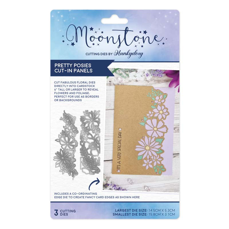 Moonstone Dies – Panneaux découpés Pretty Posies
