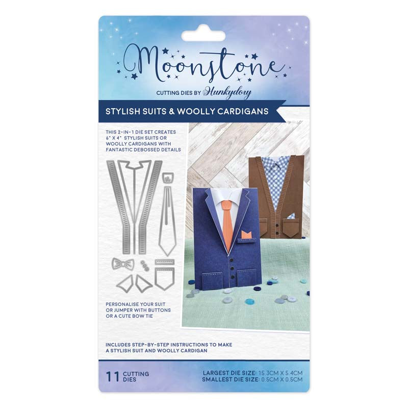 Moonstone Dies - Stylish Suits & Woolly Cardigans — Ecstasy Crafts