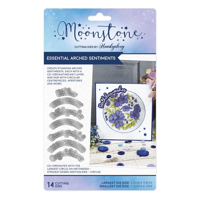 Moonstone Dies - Essential Arched Sentiments — Ecstasy Crafts