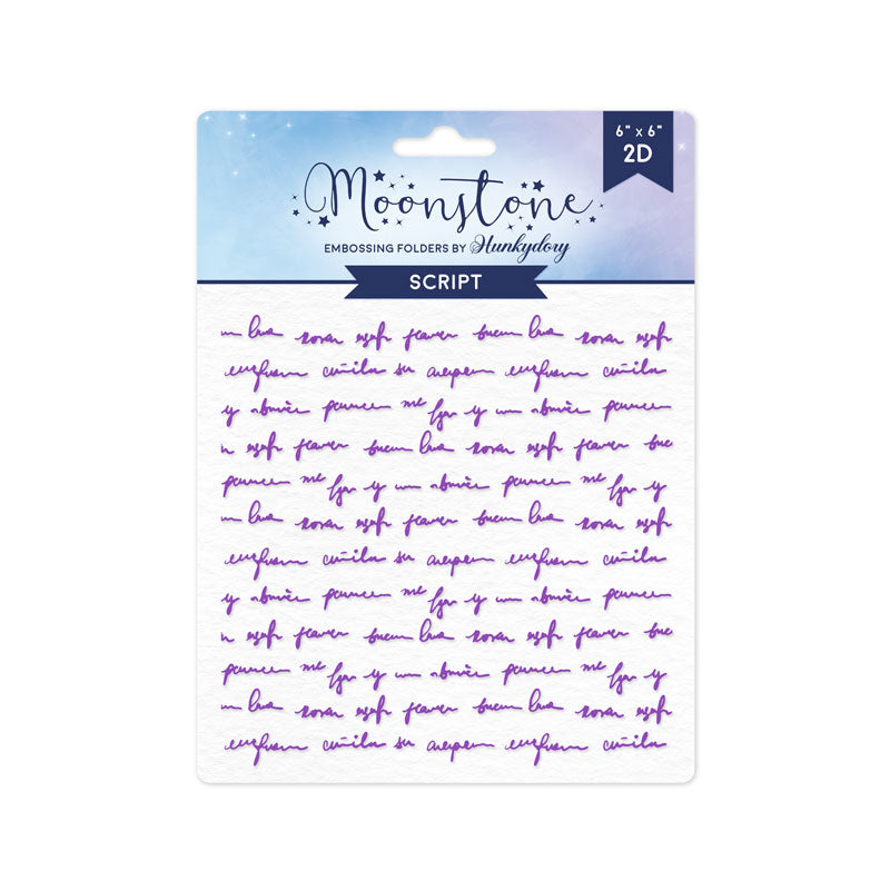 Moonstone Embossing Folders - Script — Ecstasy Crafts