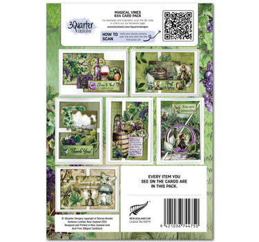 3Quarter Designs Magical Vines  6x4 Card Pack