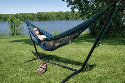 Hamac XL en corde épaisse de style maya avec support universel