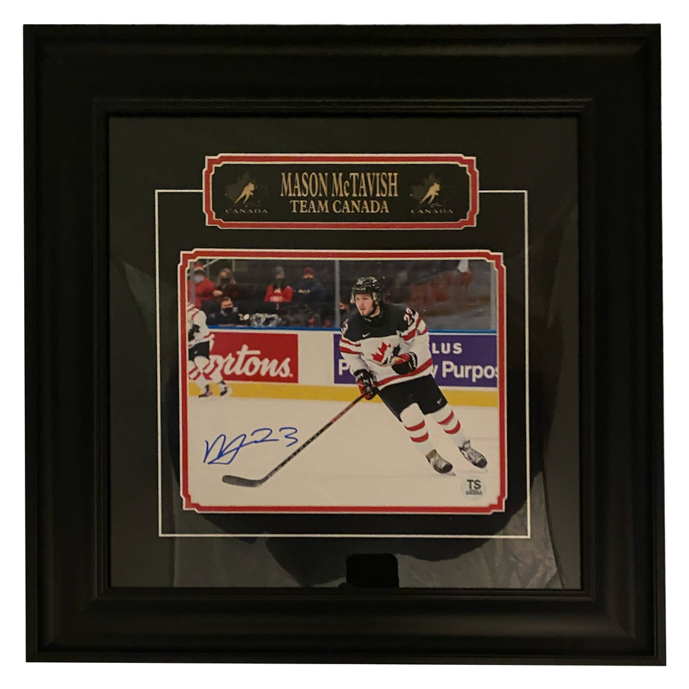 Mason McTavish Autographed Team Canada 8x10 Framed Photo