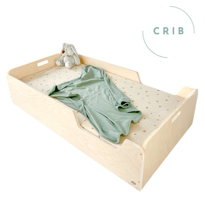LIT DE BÉBÉ POMME - Lit au sol style Montessori avec barreaux