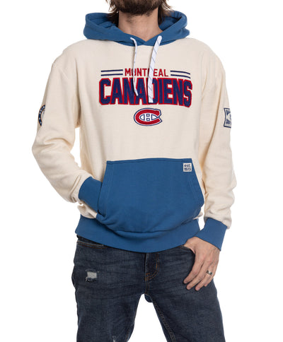 Chandail à capuchon de qualité supérieure rétro en tissu bouclette inversé unisexe LNH Canadiens de Montréal