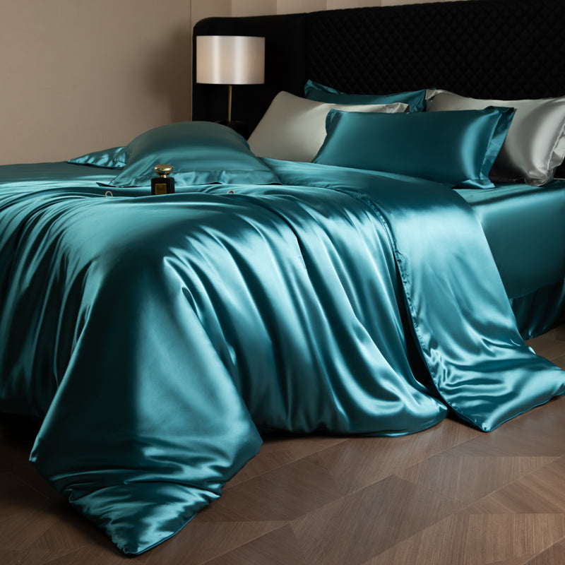 Parure de couette élégante Lustre Luxe - Bleu Clair de Lune