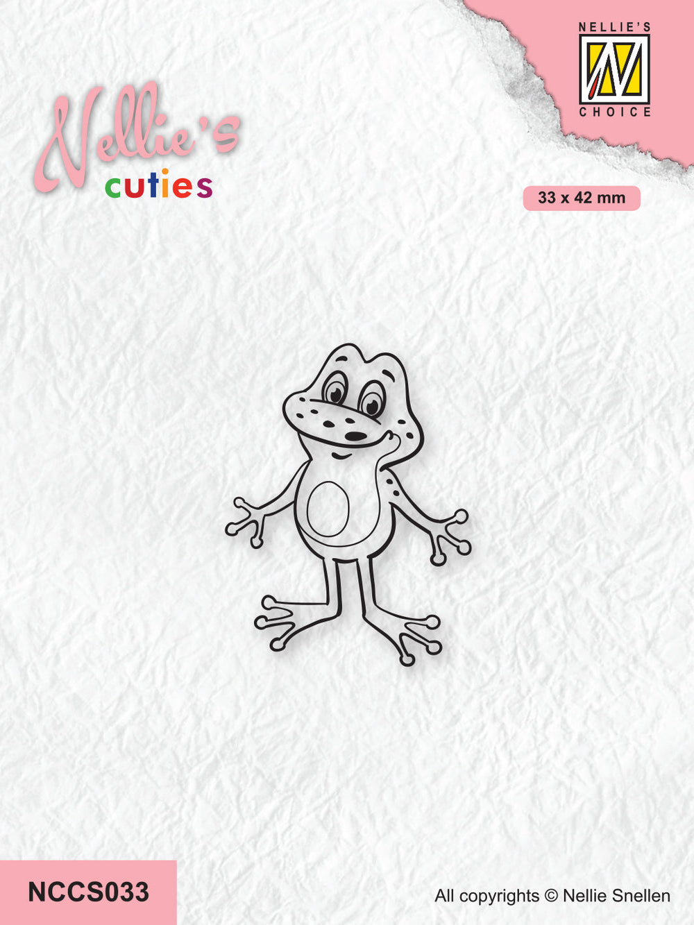 Nellie's Choice Tampon transparent Nellie's Cuties - Série Grenouille - Frog-3