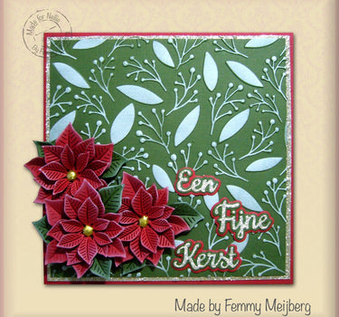 3D Embossing Folder Square - Leaves & Berries