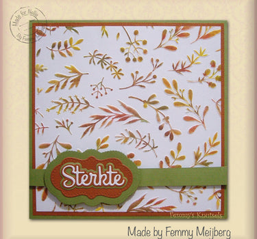 3D Embossing Folder Square - Branches & Berries