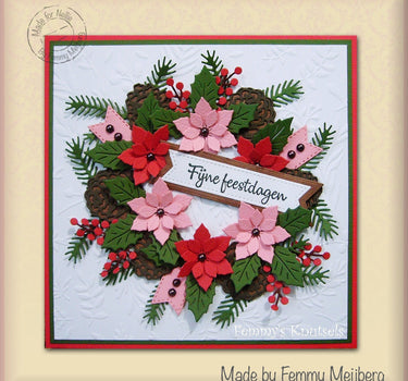 3D Embossing Folder Square - Branches & Berries