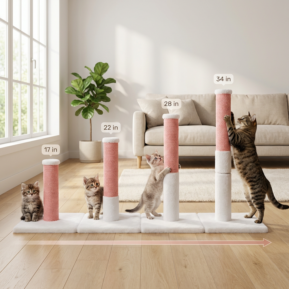 Noba Evolution - 4 in 1 Scratching post - White Faux fur