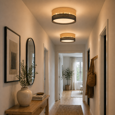 Lustre encastré NICOL style scandinave pour couloir, chambre et cuisine