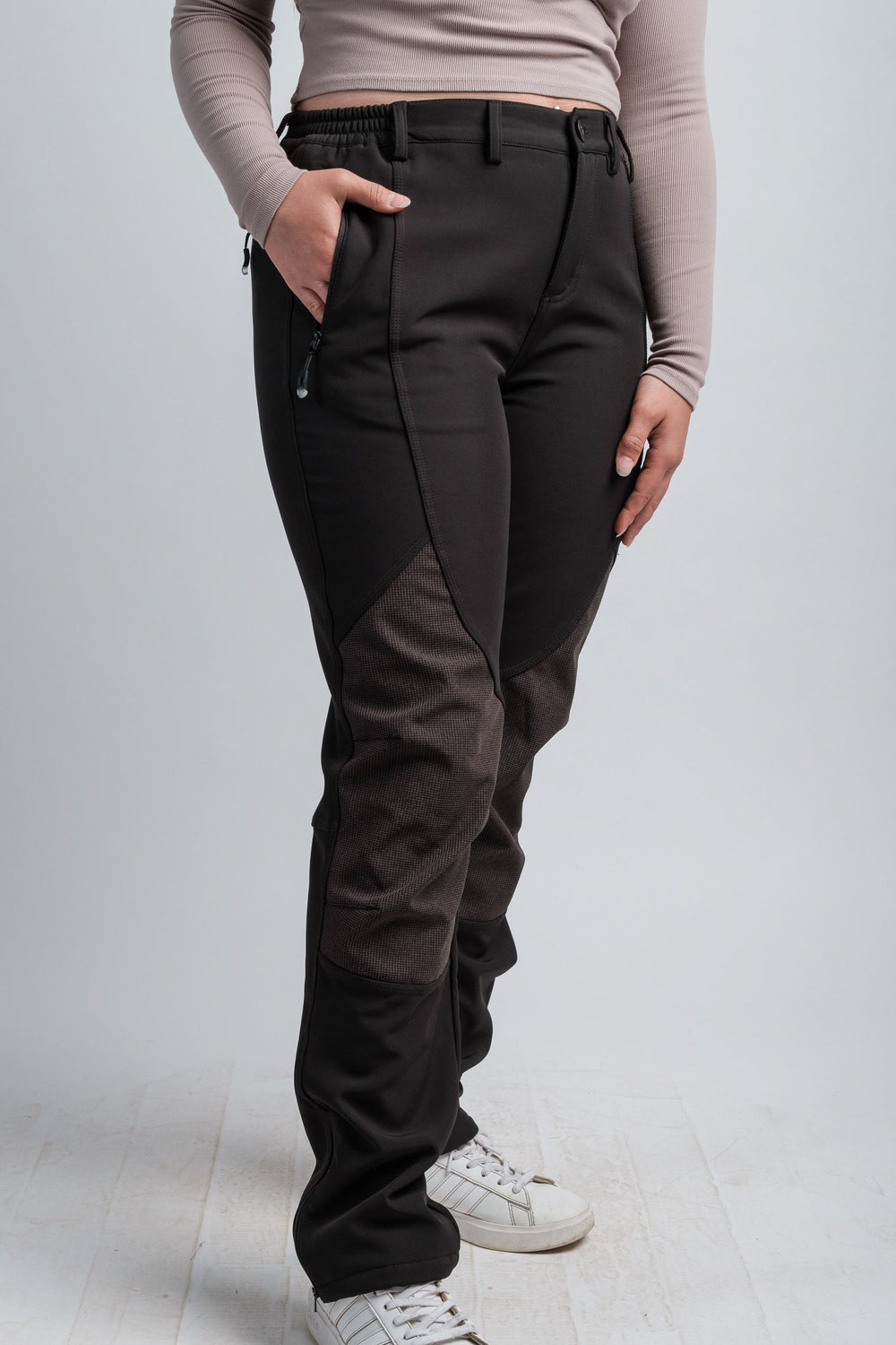 PRO Femmes Pantalon d'Aventure V2 Noir Taille Haute Résistant à l'Eau