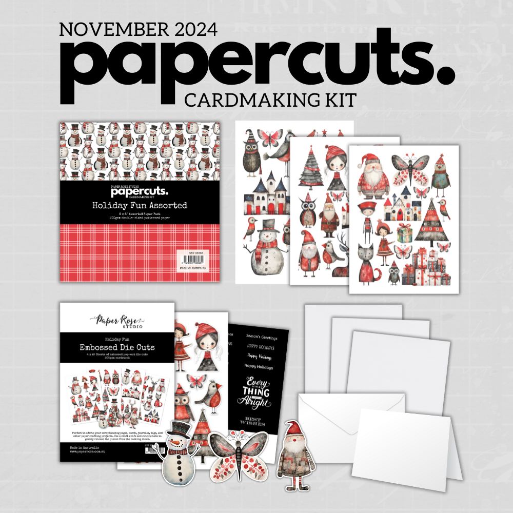 Kit de découpage sur papier « Joies des Fêtes Novembre » 33366