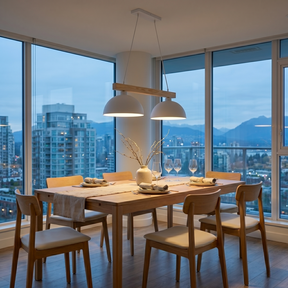 OSLO Luminaire Suspendu Blanc Scandinave pour Îlot de Cuisine et Salle à Manger