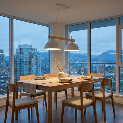 OSLO Luminaire Suspendu Blanc Scandinave pour Îlot de Cuisine et Salle à Manger