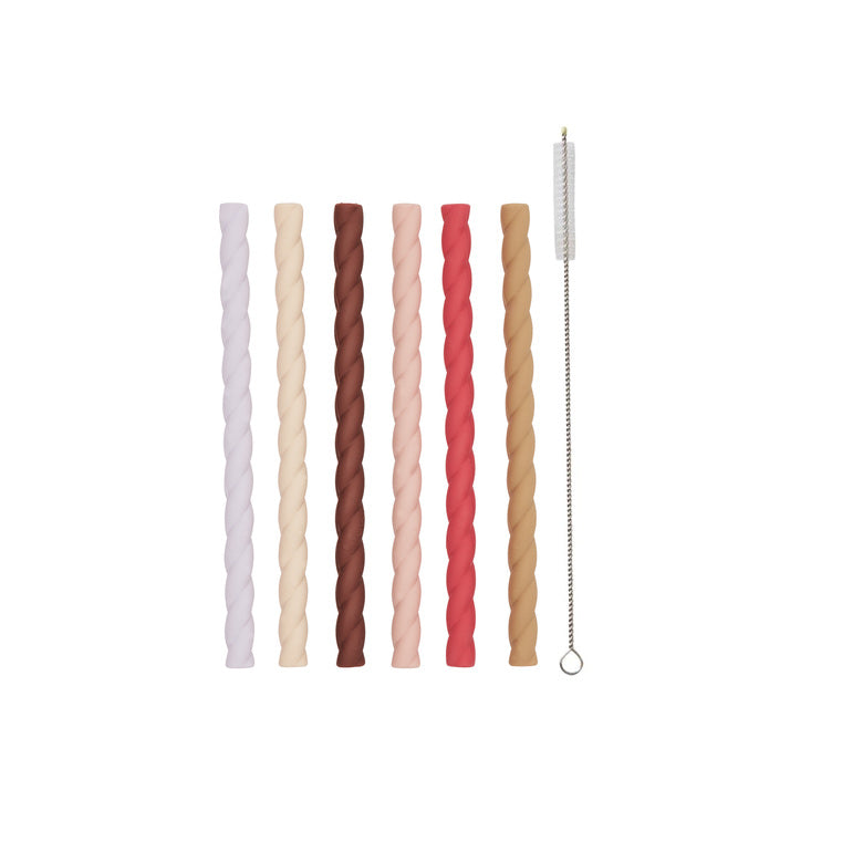 Mellow Silicone Straw - Pack of 6 - Warm colors