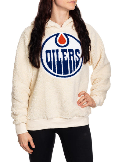 Chandail à capuchon Sherpa LNH Edmonton Oilers pour femme