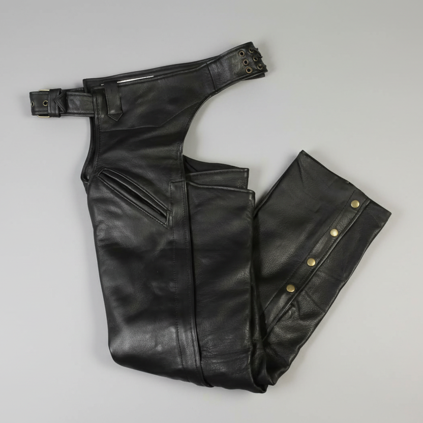 Open Road Men's 2 Pocket Premium Leather Chaps — Boutique of Leathers/Open Road