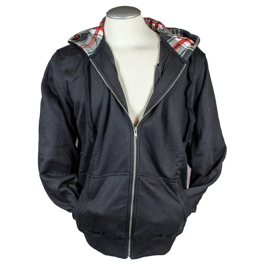 Sweat à capuche zippé Open Road à capuche à carreaux pour homme
