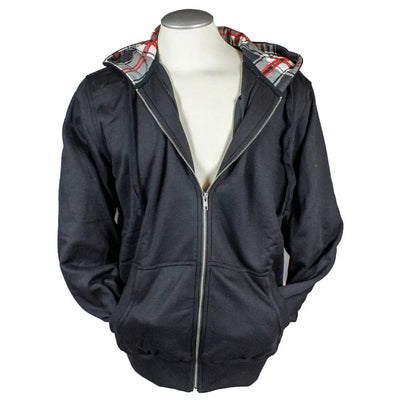 Sweat à capuche zippé Open Road à capuche à carreaux pour homme