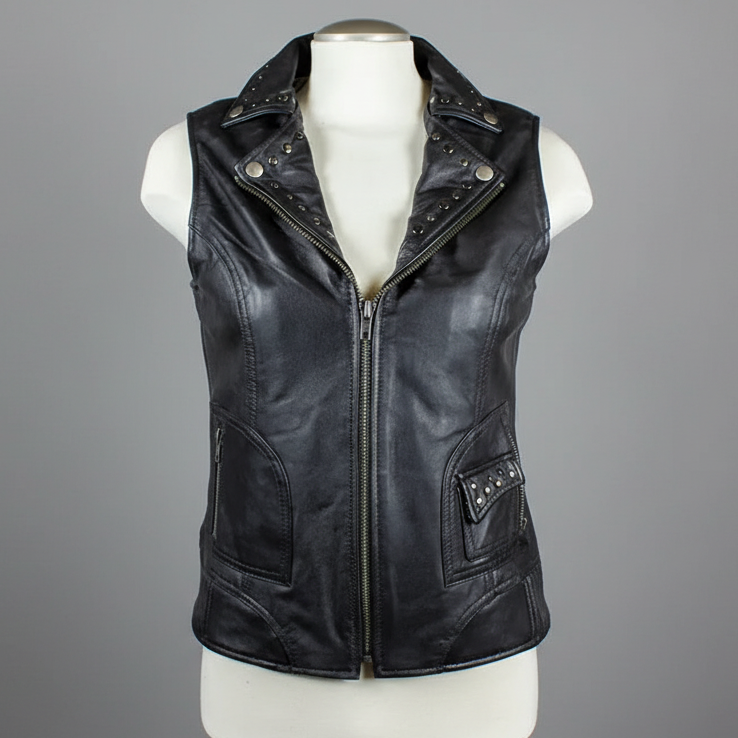 Open Road Women's Studded Leather Vest — Boutique of Leathers/Open Road