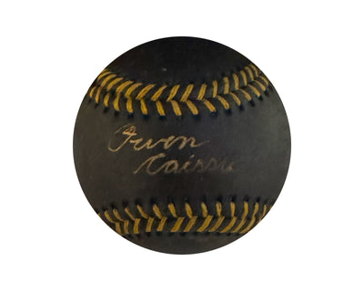 Balle de baseball officielle de la Ligue Majeure Rawlings noire signée Owen Caissie