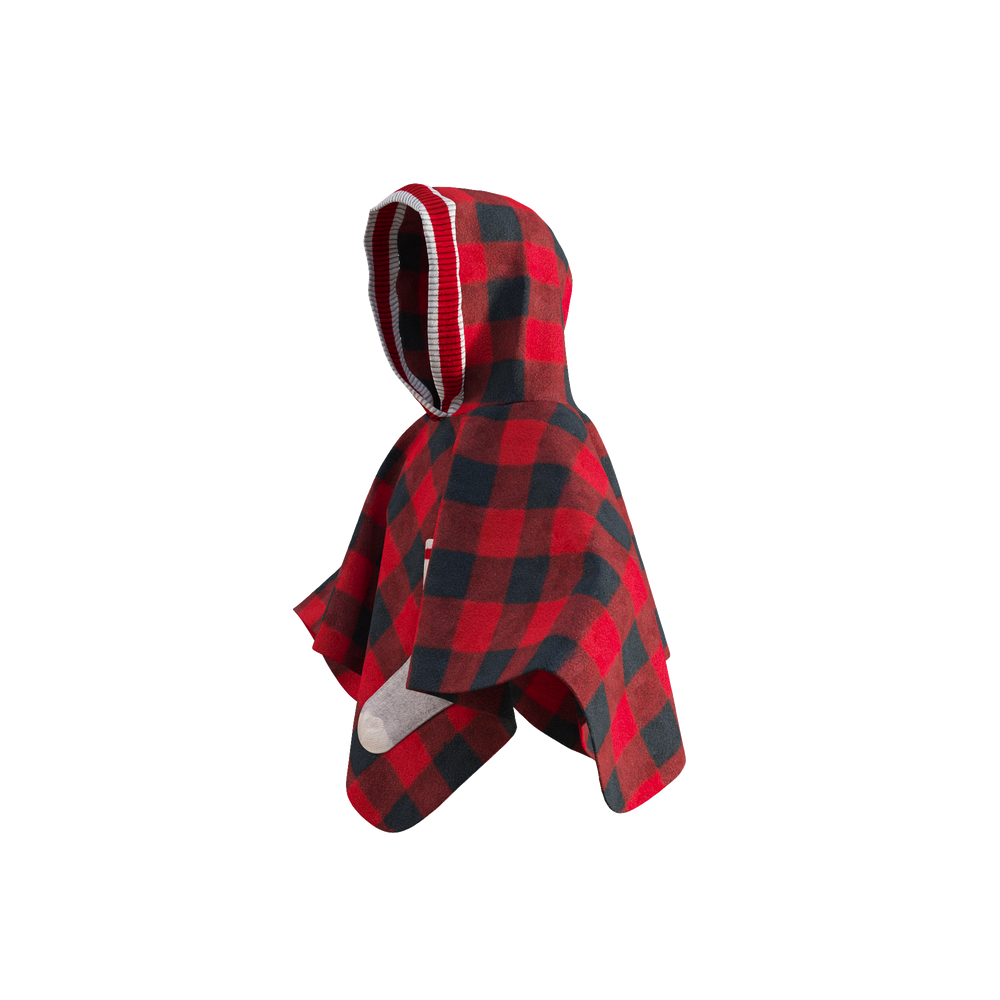 Poncho Pookie Pook pour enfants - Rouge