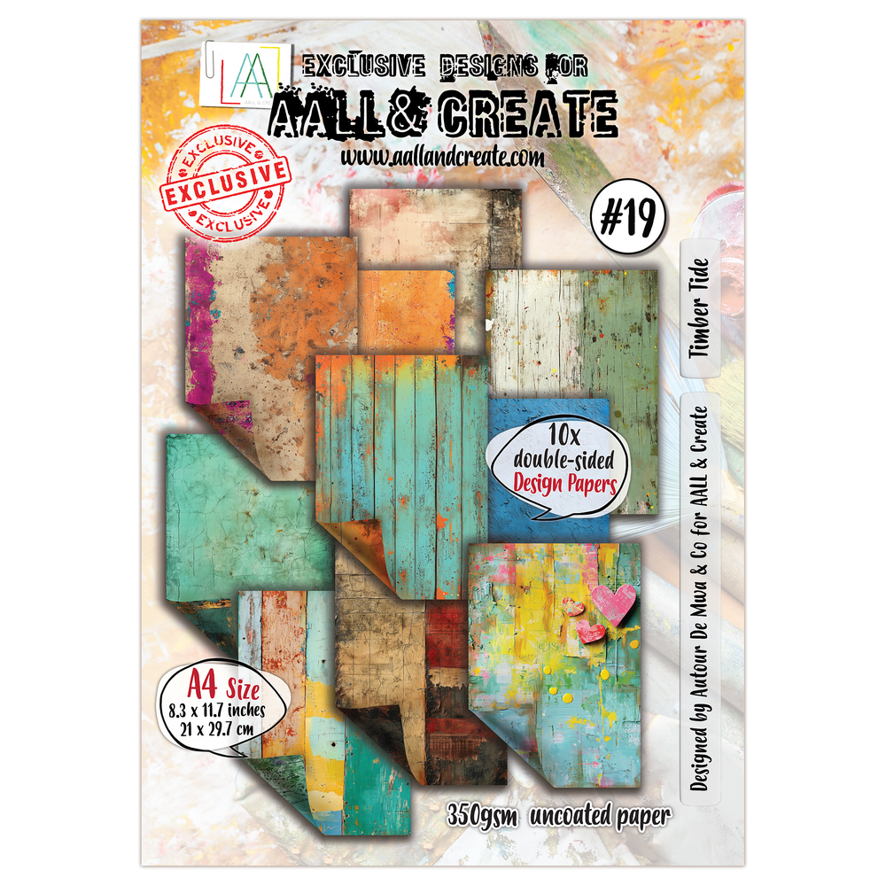 AALL and Create - A4 Design Paper - Timber Tide