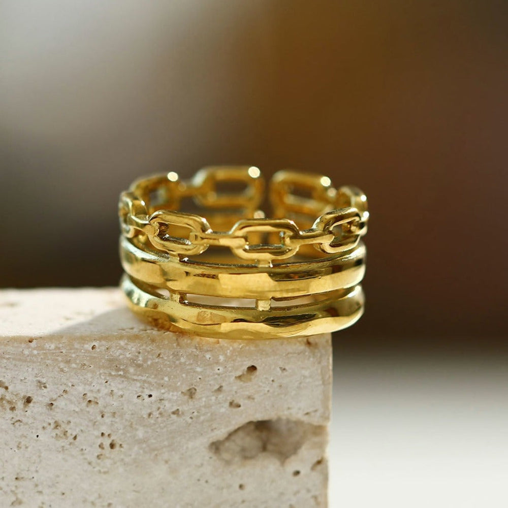 Bague empilable ORIA à triple anneau