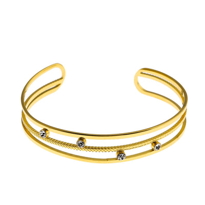 Bracelet 'Trio de Joncs' LADARIA avec accents de zircone