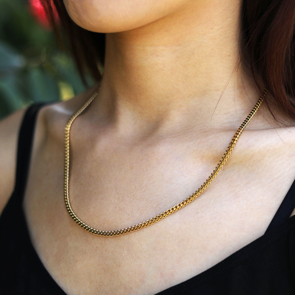 Collier à chaîne cubaine CAMI en or