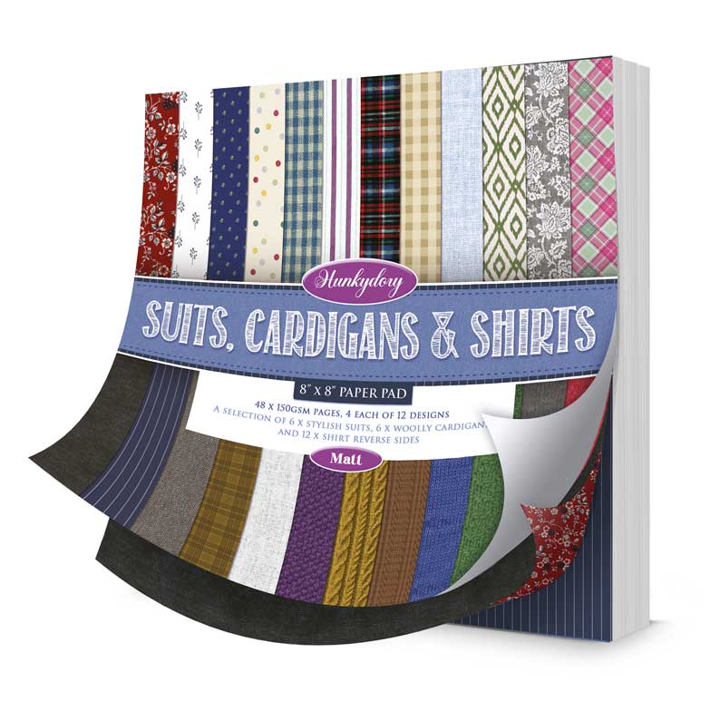 Bloc de papier Costumes, gilets et chemises 8 po x 8 po