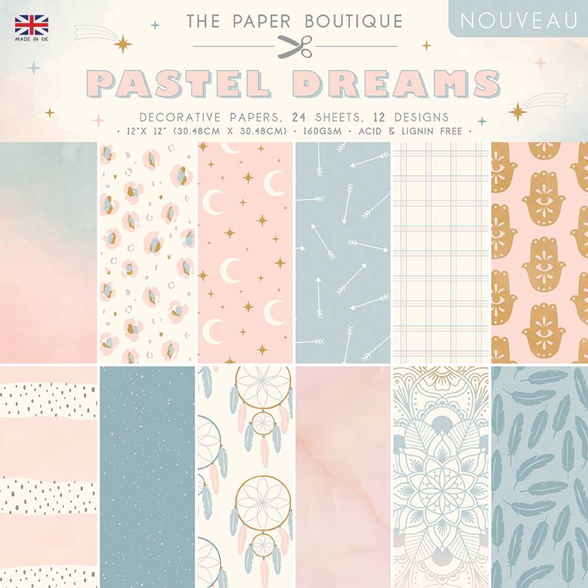 Bloc de papier The Paper Boutique Pastel Dreams 30,5 x 30,5 cm