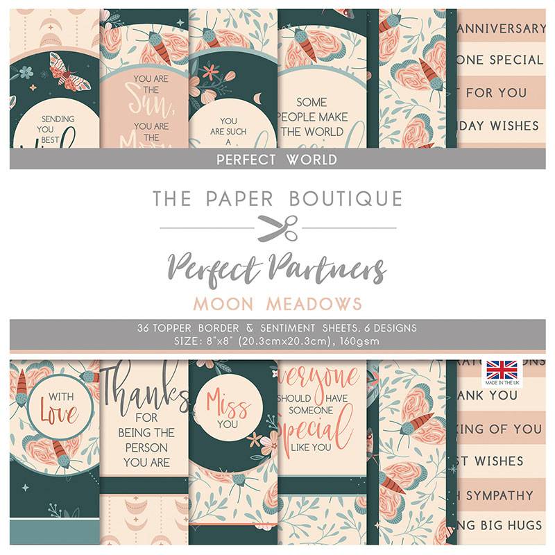 The Paper Boutique Perfect Partners - Dessus de carte Lune des prairies 20x20 cm