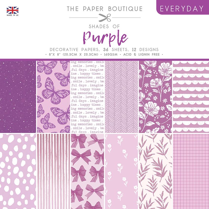 The Paper Boutique Everyday - Nuances de violet - Bloc 20 x 20 cm