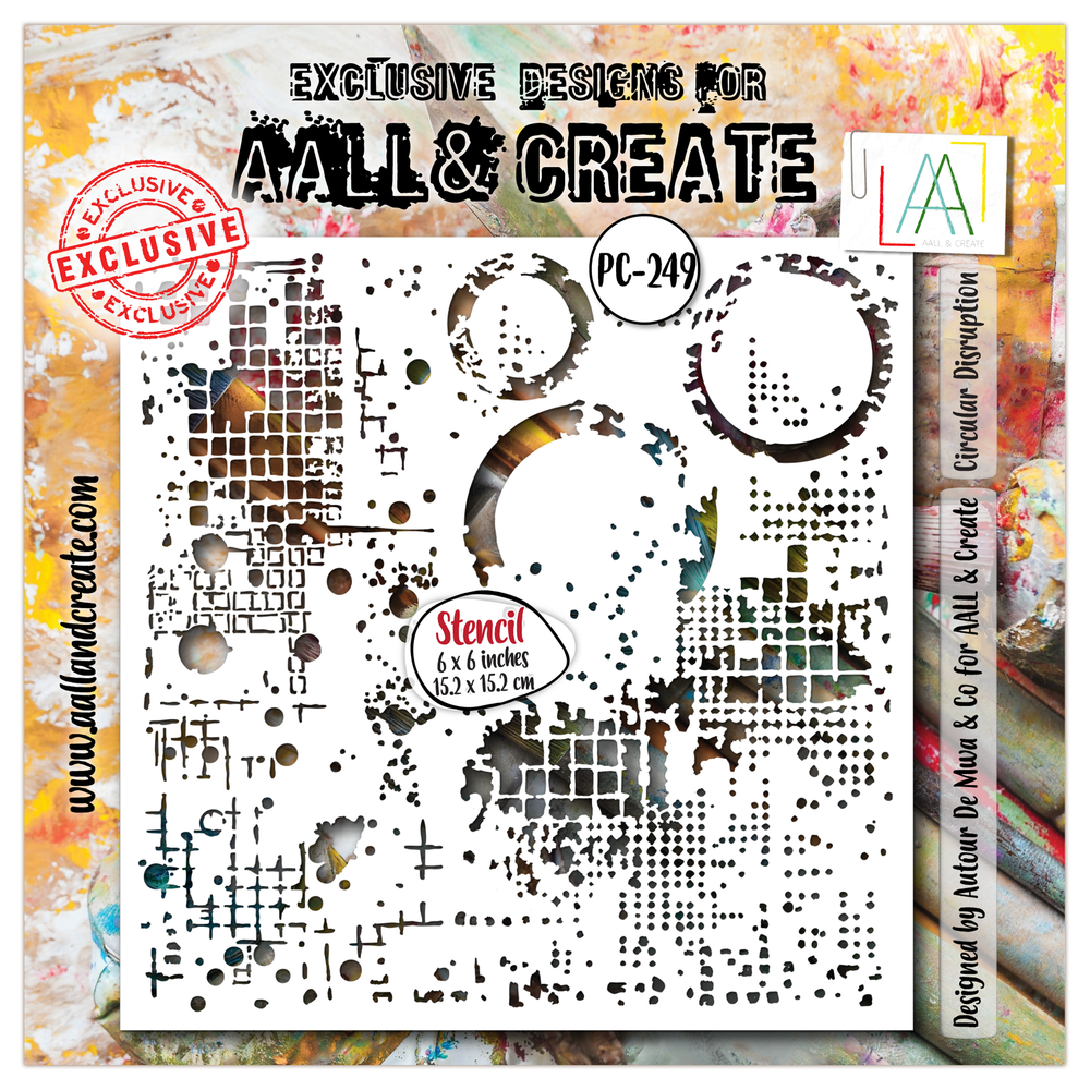 AALL and Create - Pochoir 6"x6" - Disruption Circulaire