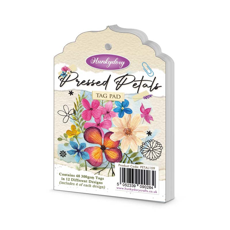Bloc d'étiquettes Fleurs pressées
