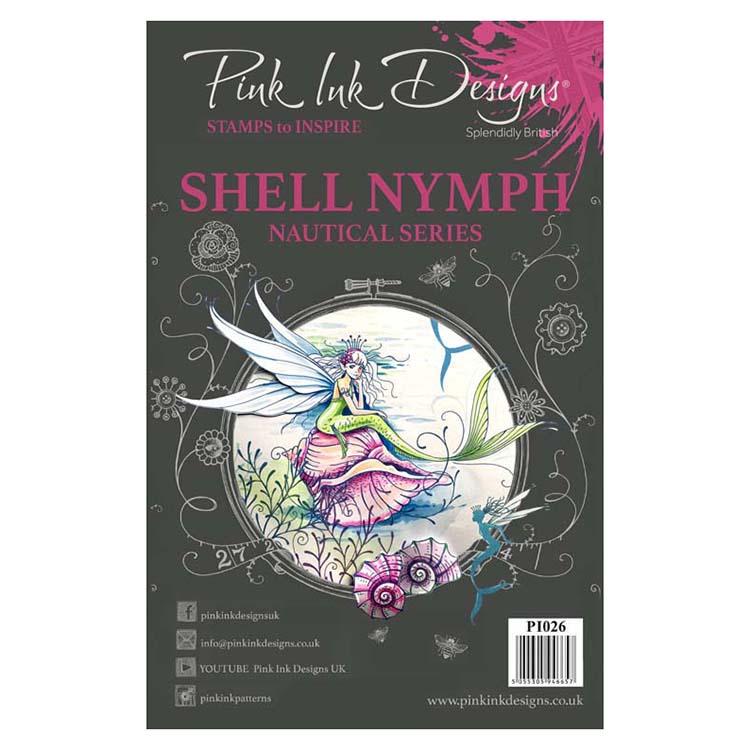 Pink Ink Designs A5 Clear Stamp Shell Nymph — Ecstasy Crafts