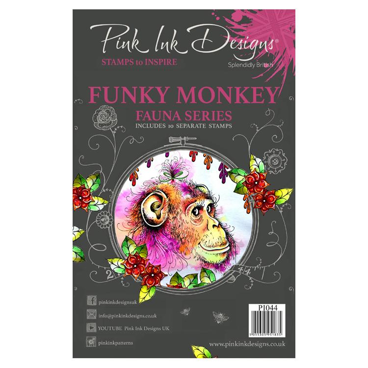 Pink Ink Designs Tampon transparent Cheeky Monkey