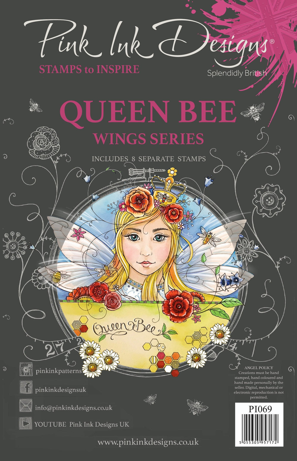 Tampons transparents A5 « Queen Bee »